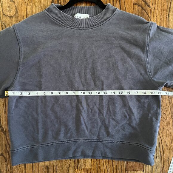 Varley Women's Cropped Crewneck Grey Sweatshirt Size Medium - Picture 4 of 6
